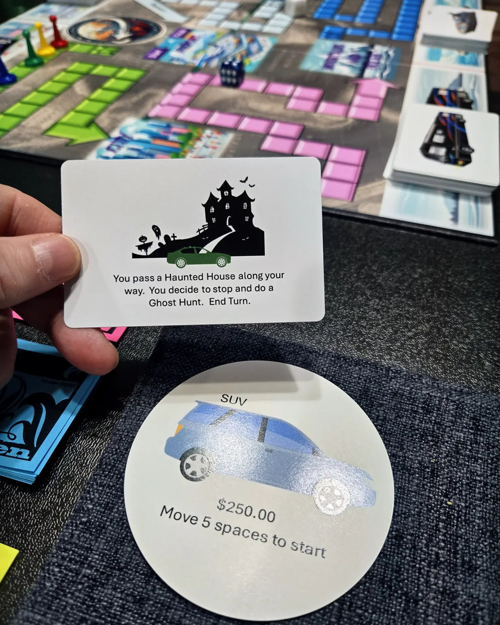 Haunted house card from World Traveler Board Game 